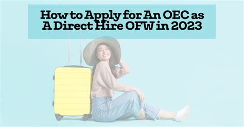 How To Secure An OEC For Direct Hire OFWs .